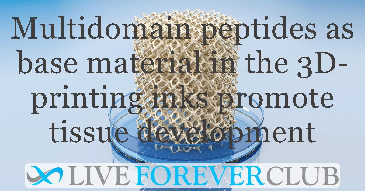 Multidomain peptides as base material in the 3D-printing inks promote tissue development