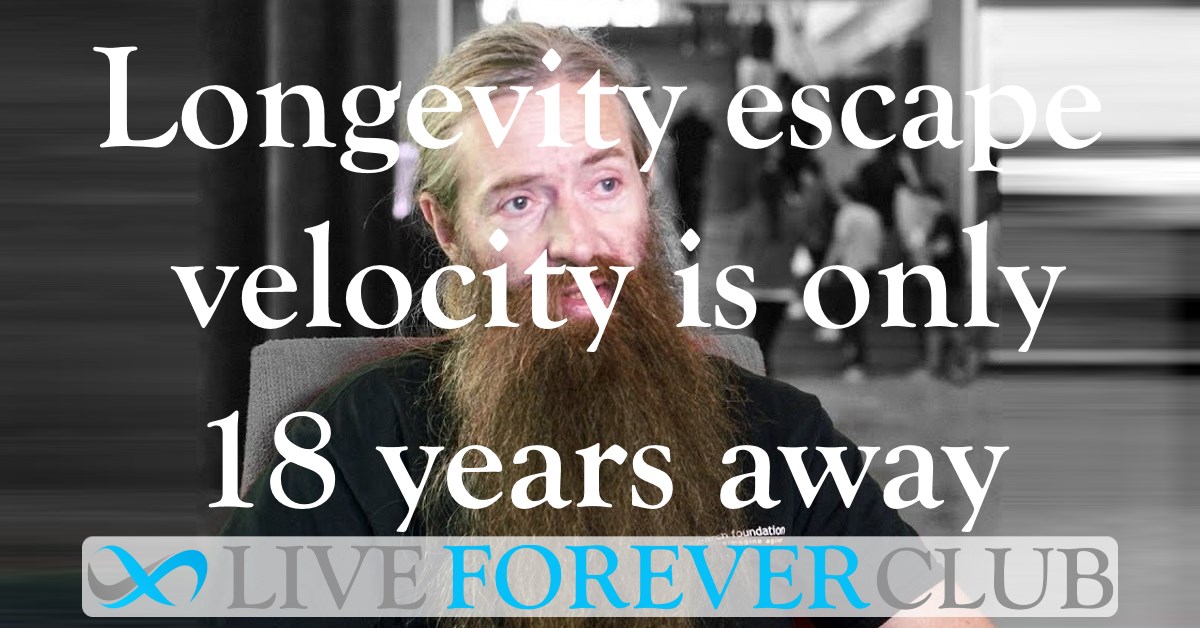 Aubrey de Grey shortens timeframe for human rejuvenation