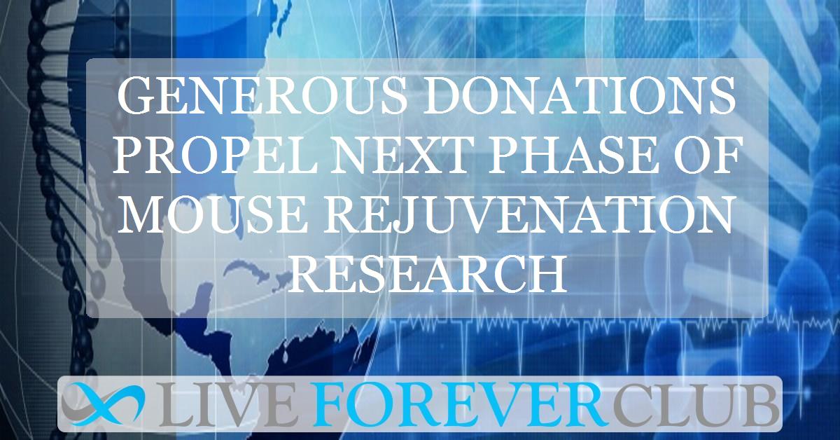 Generous donations propel next phase of mouse rejuvenation research