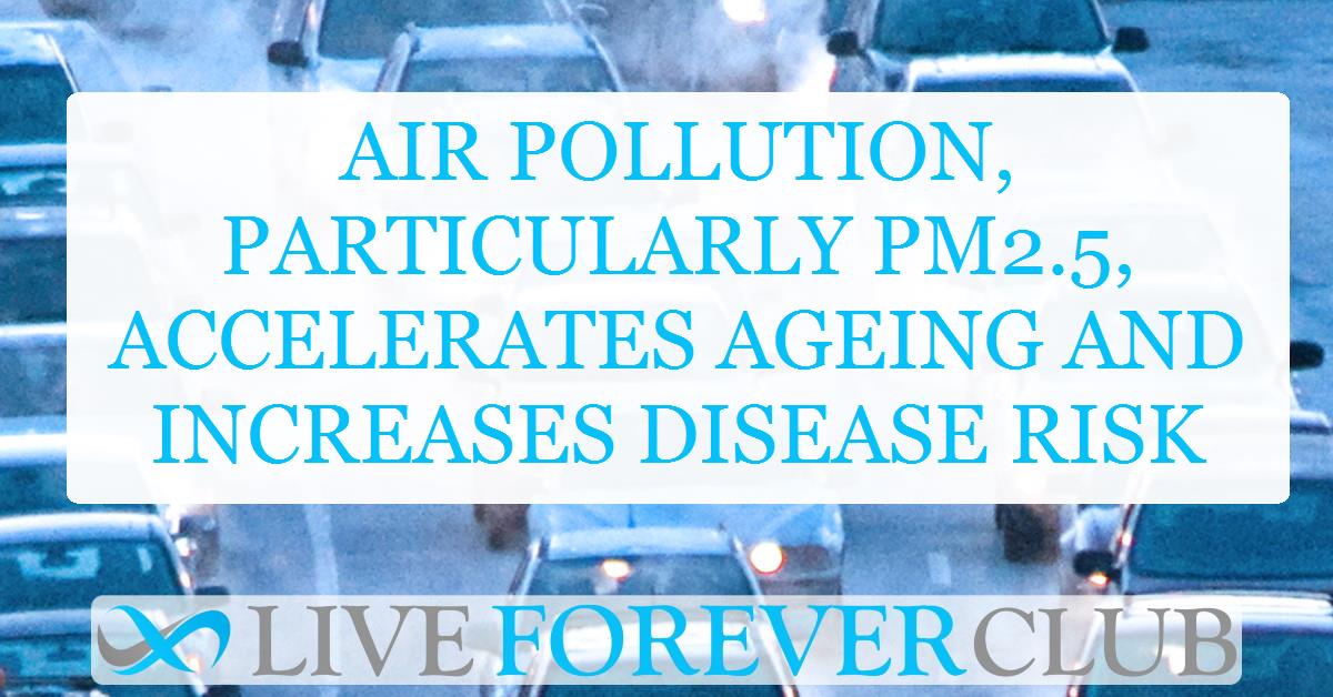 Air pollution, particularly PM2.5, accelerates ageing and increases disease risk