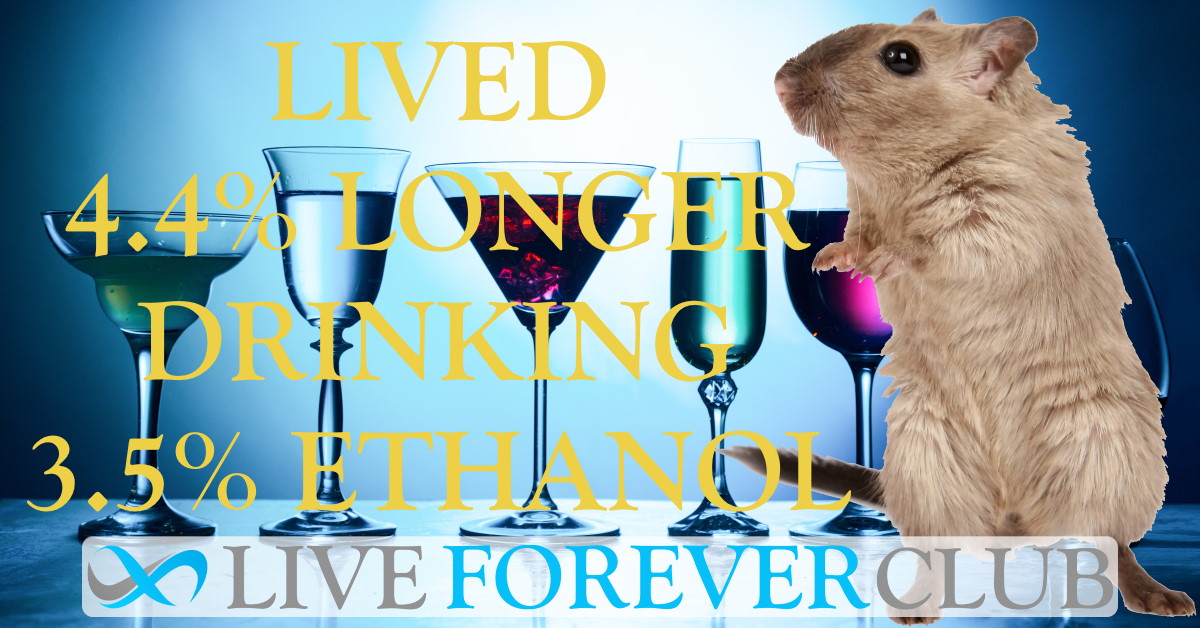 Mice given ethanol in drinking water show many metabolic benefits