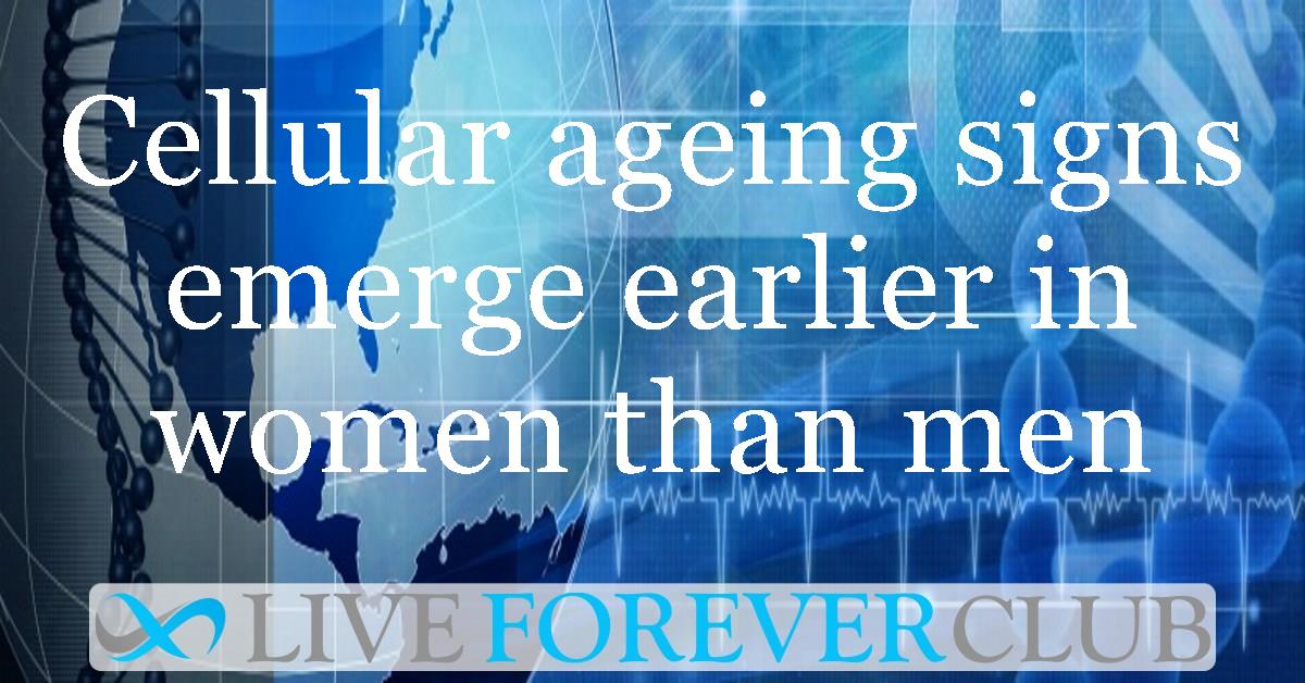 Cellular ageing signs emerge earlier in women than men