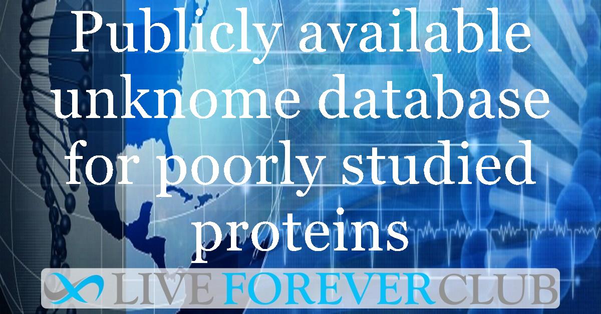 New, publicly available "unknome" database for poorly studied proteins