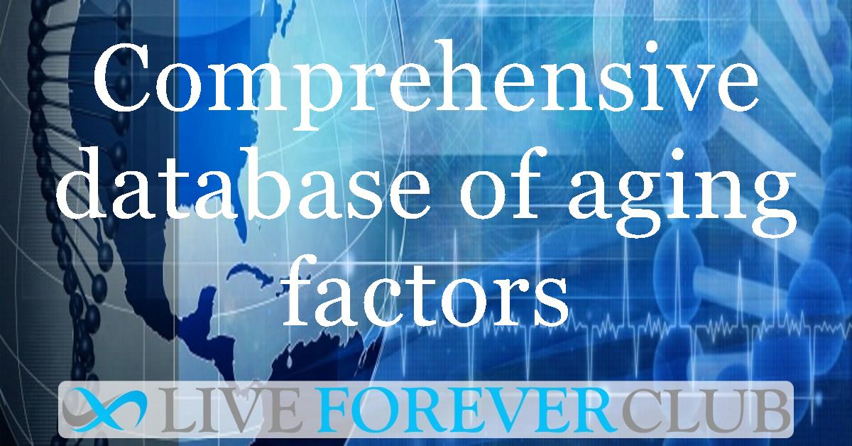 Unravelling the complexities of aging: A comprehensive database of aging factors