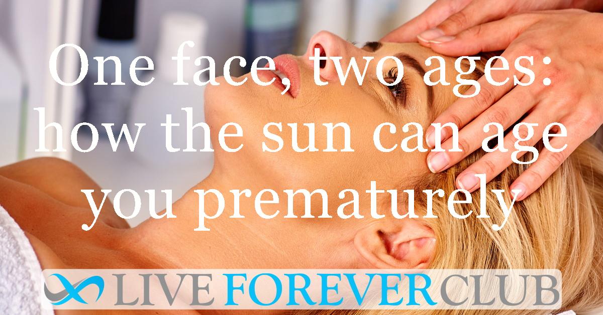 One face, two ages: how the sun can age you prematurely