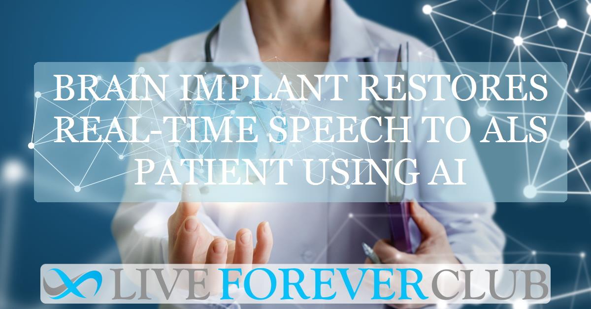Brain implant restores real-time speech to ALS patient using AI