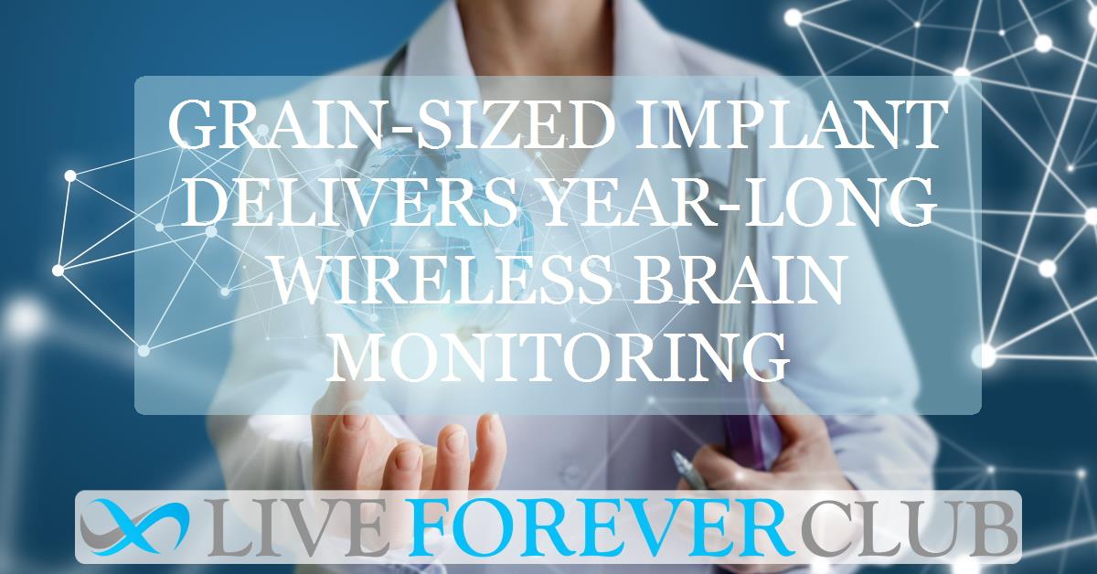 Grain-sized implant delivers year-long wireless brain monitoring