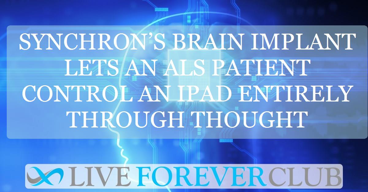 Synchron’s brain implant lets an ALS patient control an iPad entirely through thought