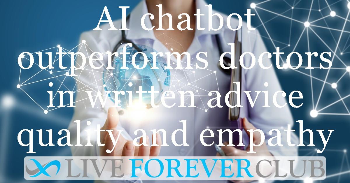 AI chatbot outperforms doctors in written advice quality and empathy