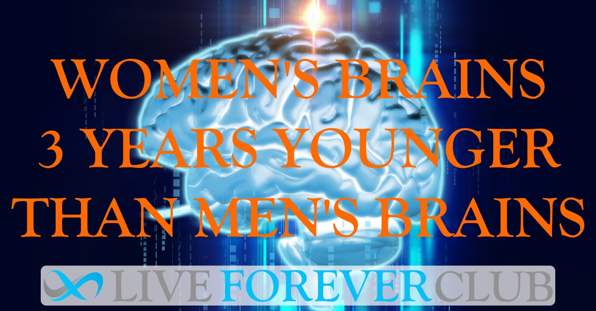 Biological age of women's brains 3 year younger than men's