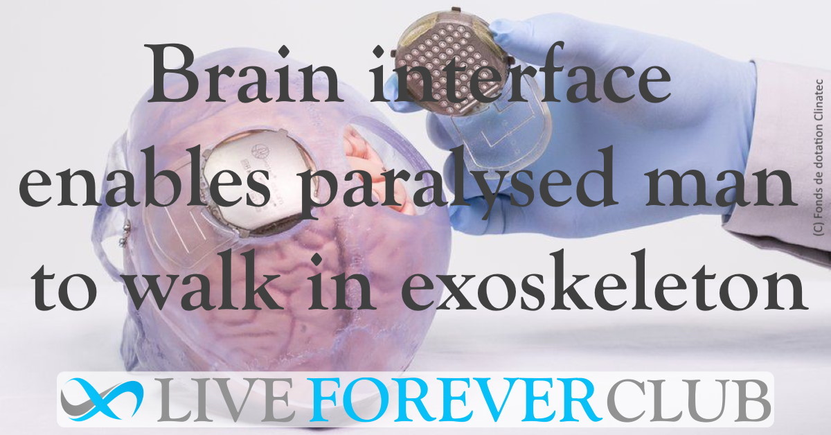 Direct brain interface enables paralysed man to walk in exoskeleton