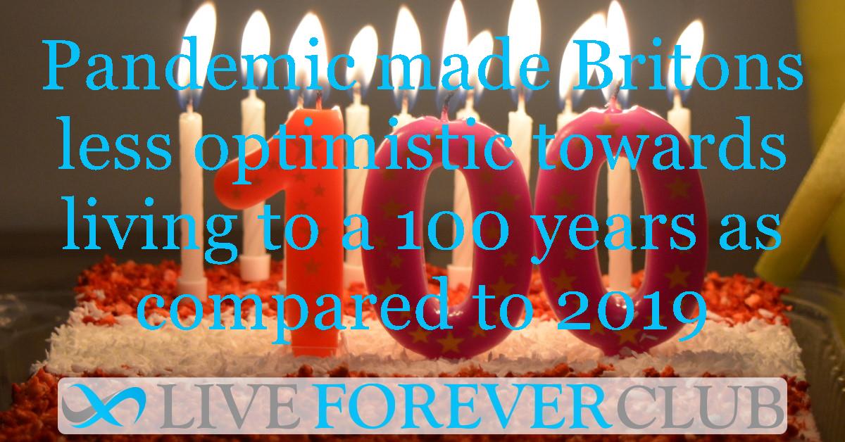 Pandemic made Britons less optimistic towards living to a 100 years as compared to those in 2019
