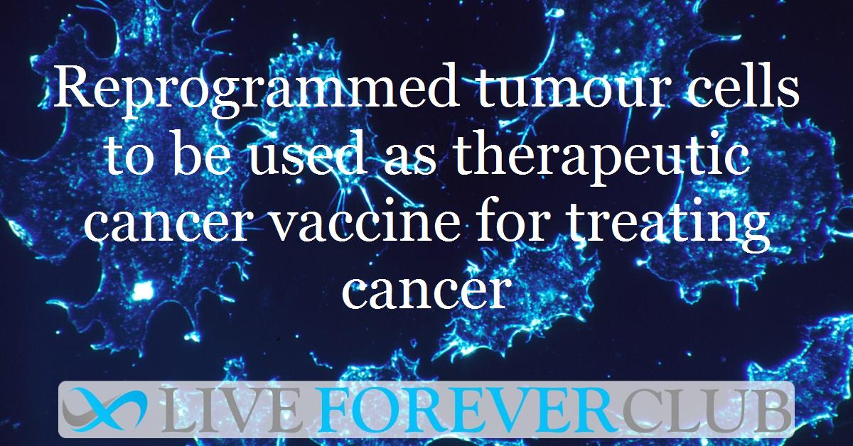 Reprogrammed tumour cells to be used as therapeutic cancer vaccine for treating cancer