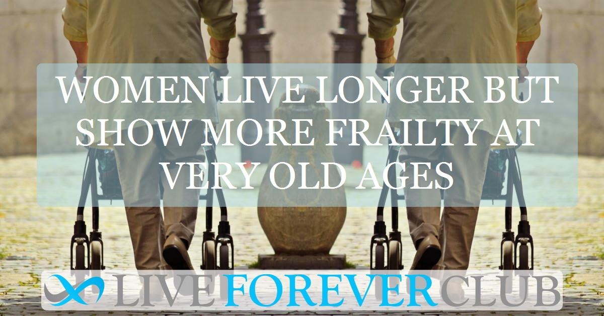 Women live longer but show more frailty at very old ages