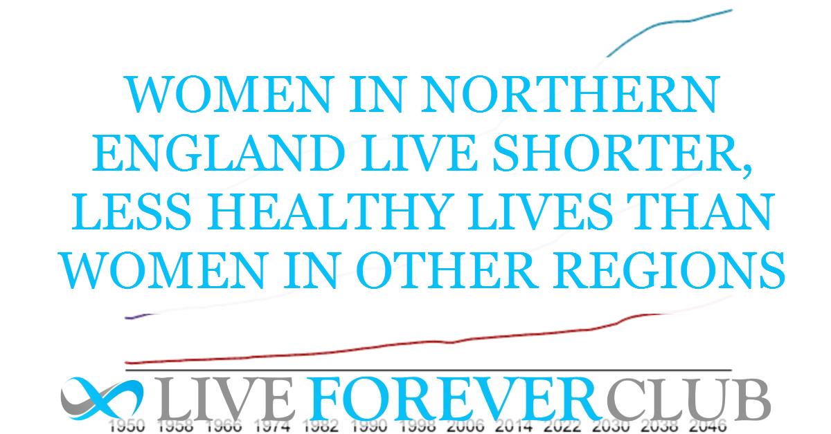 Women in Northern England live shorter, less healthy lives than women in other regions