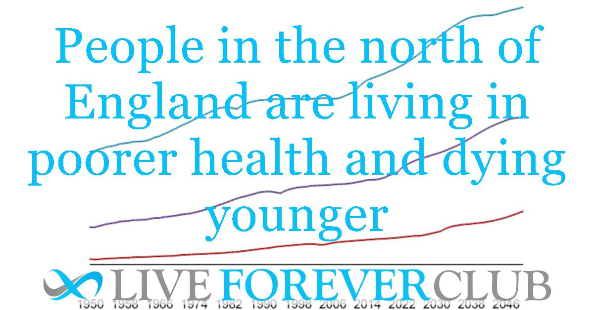 People in the north of England are living in poorer health and dying younger