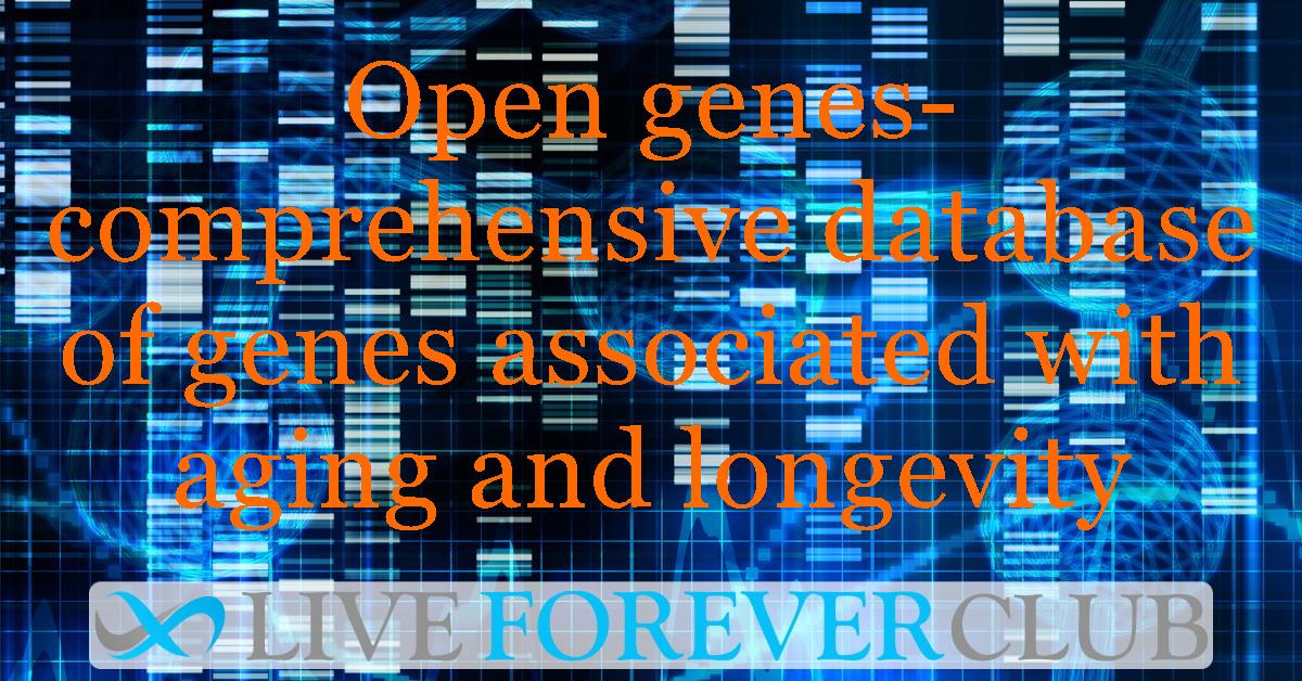Open genes-comprehensive database of genes associated with aging and longevity
