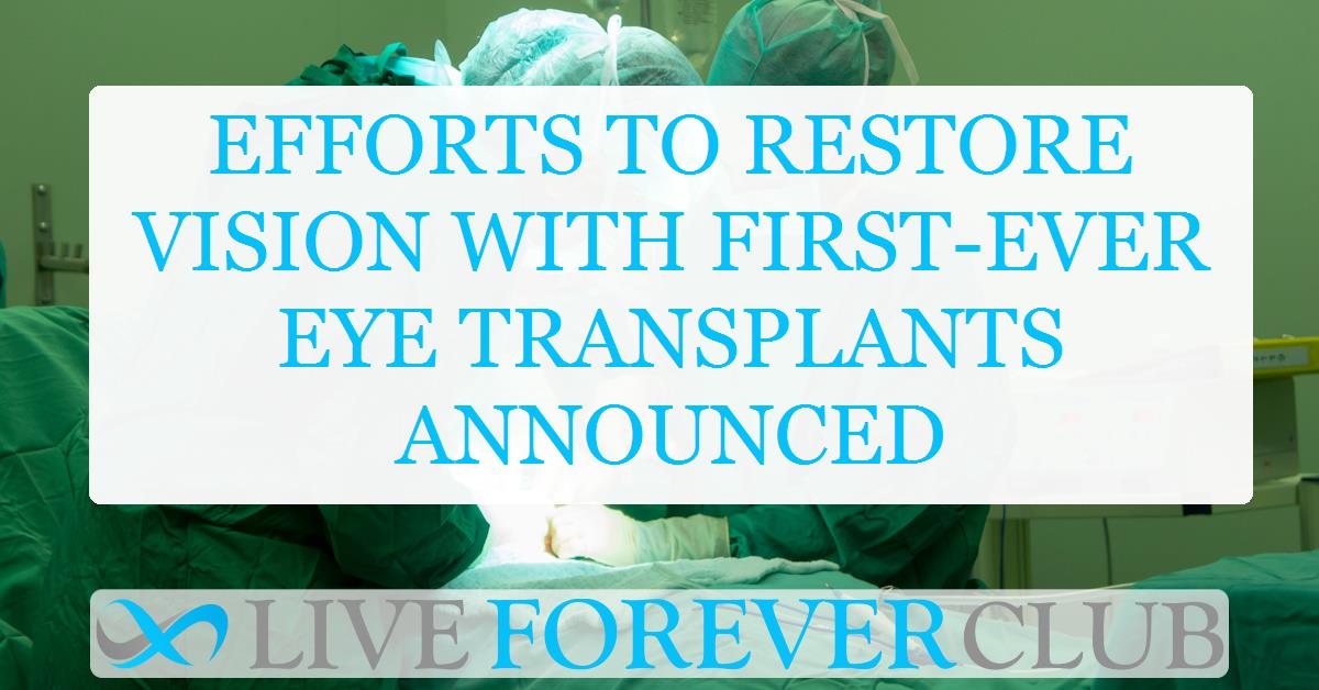 Efforts to restore vision with first-ever eye transplants announced