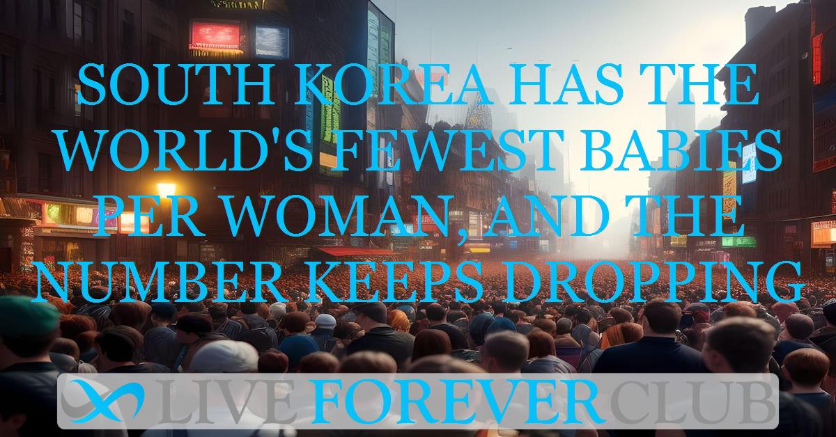 South Korea has the world's fewest babies per woman, and the number keeps dropping