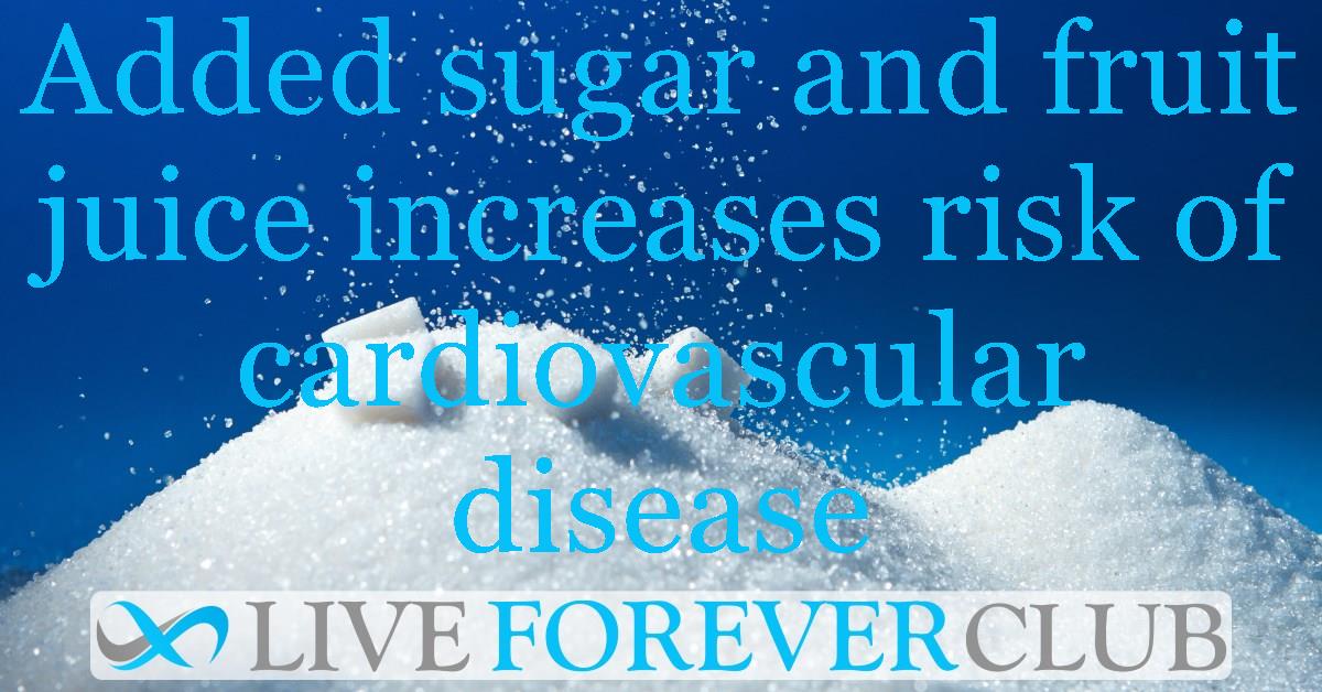 Added sugar and fruit juice increases risk of cardiovascular disease