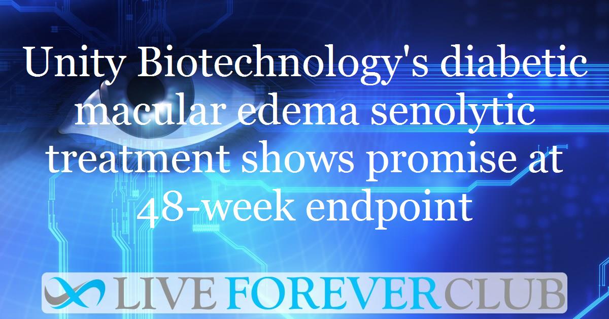 Unity Biotechnology's diabetic macular edema senolytic treatment shows promise at 48-week endpoint