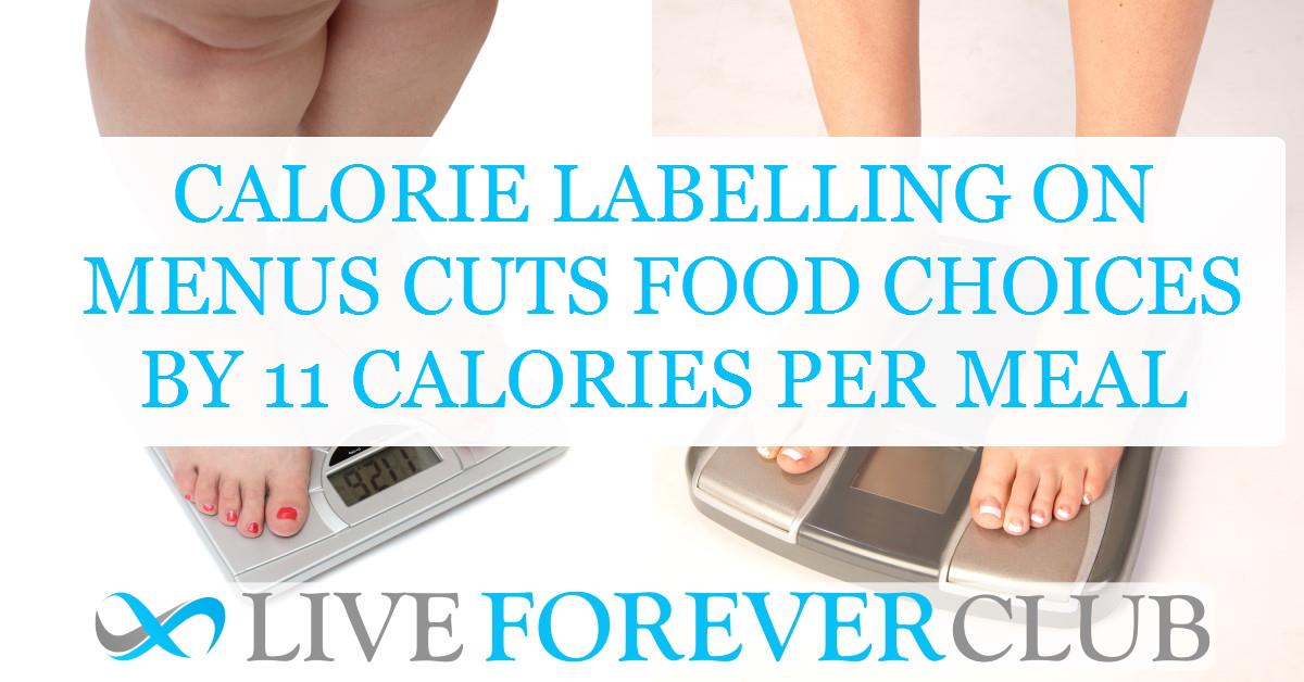 Calorie labelling on menus cuts food choices by 11 calories per meal