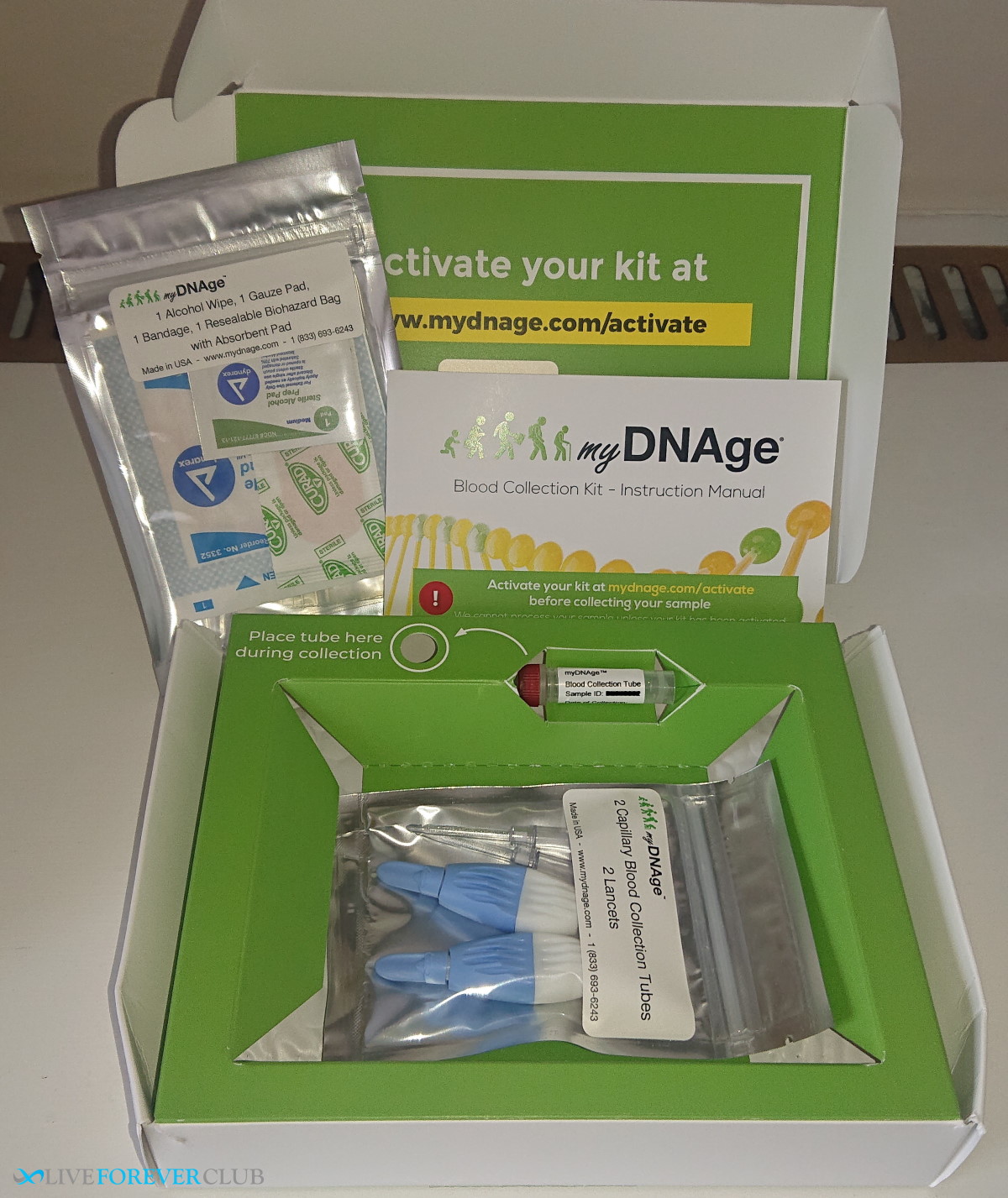 myDNAge box contents