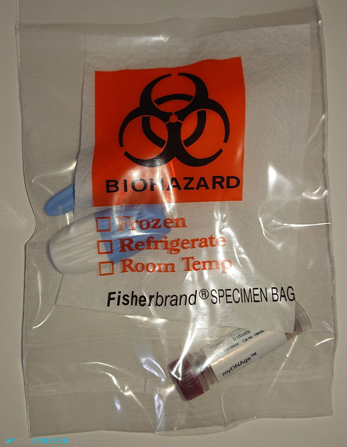 myDNAge specimen bag