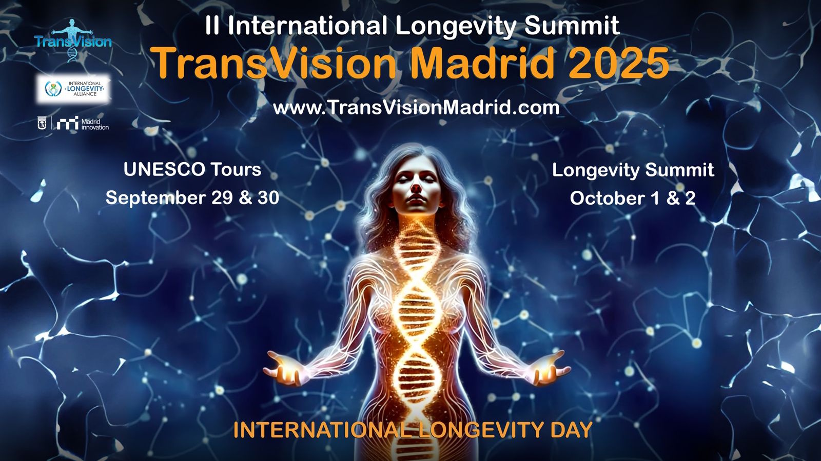 International Longevity Summit, Madrid, October 1-2 2025