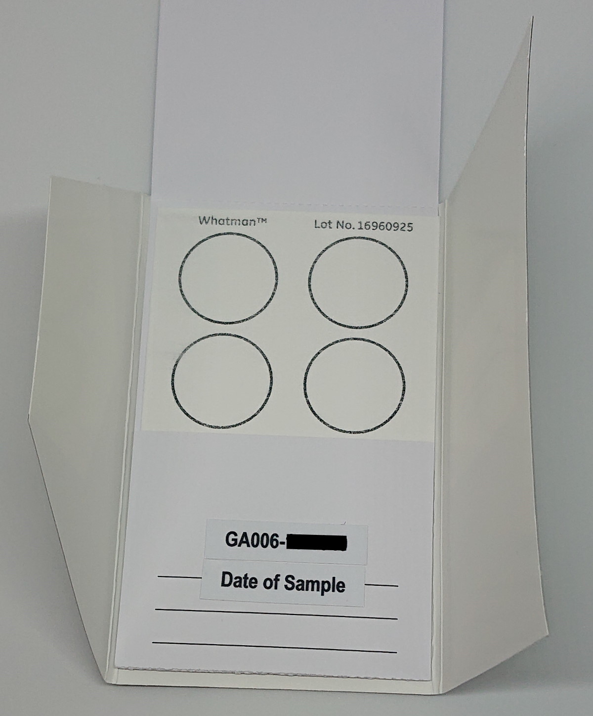 GlycanAge test sample sheet