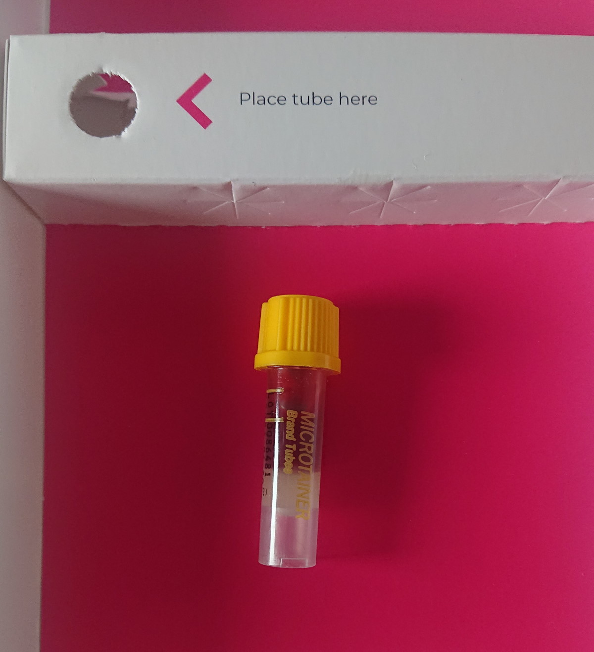 medichecks sample vial filled