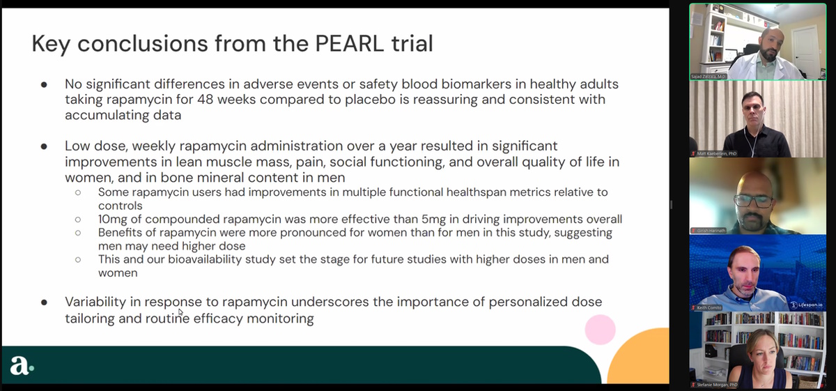 PEARL trial key conclusions slide