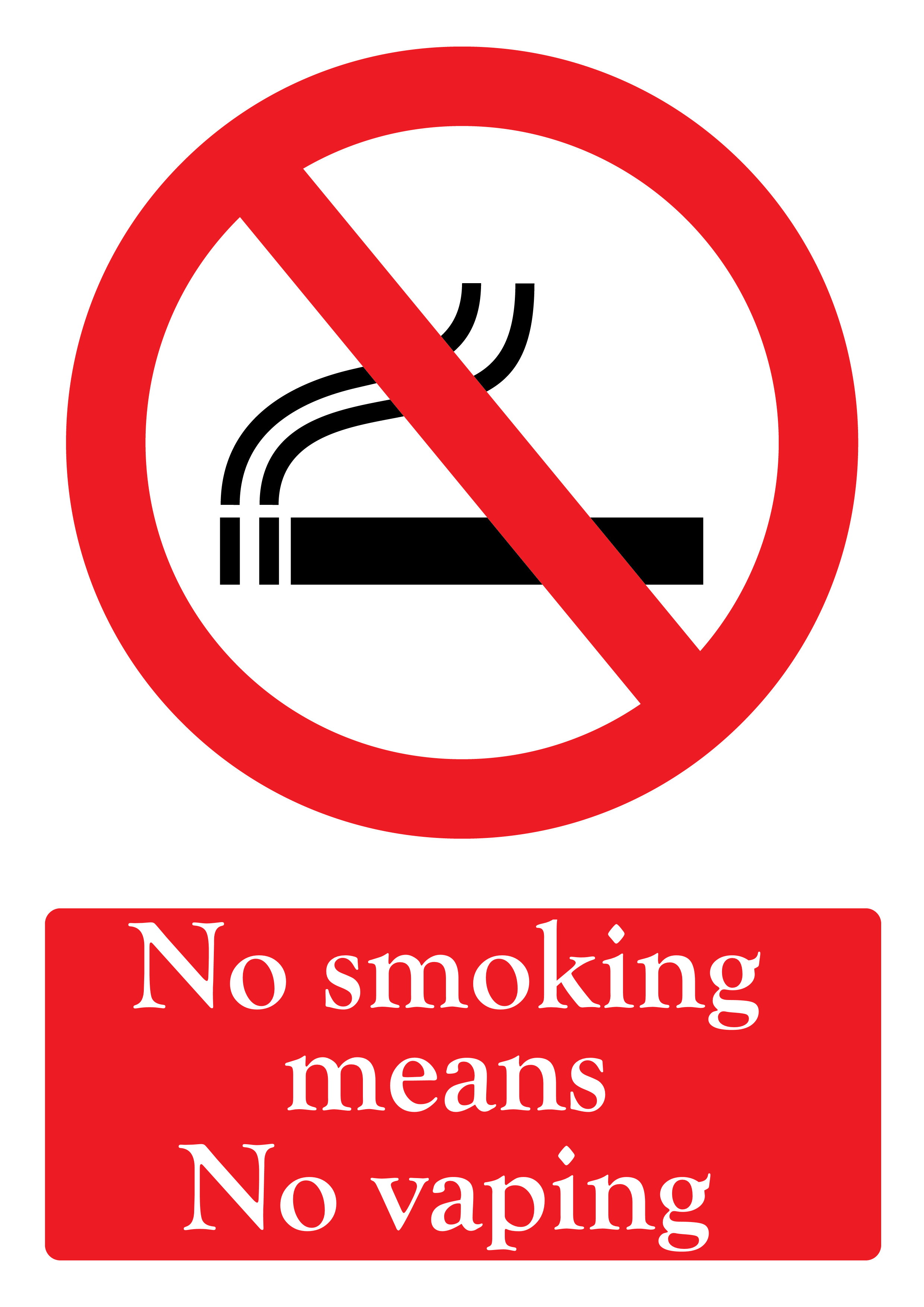 No smoking means no vaping